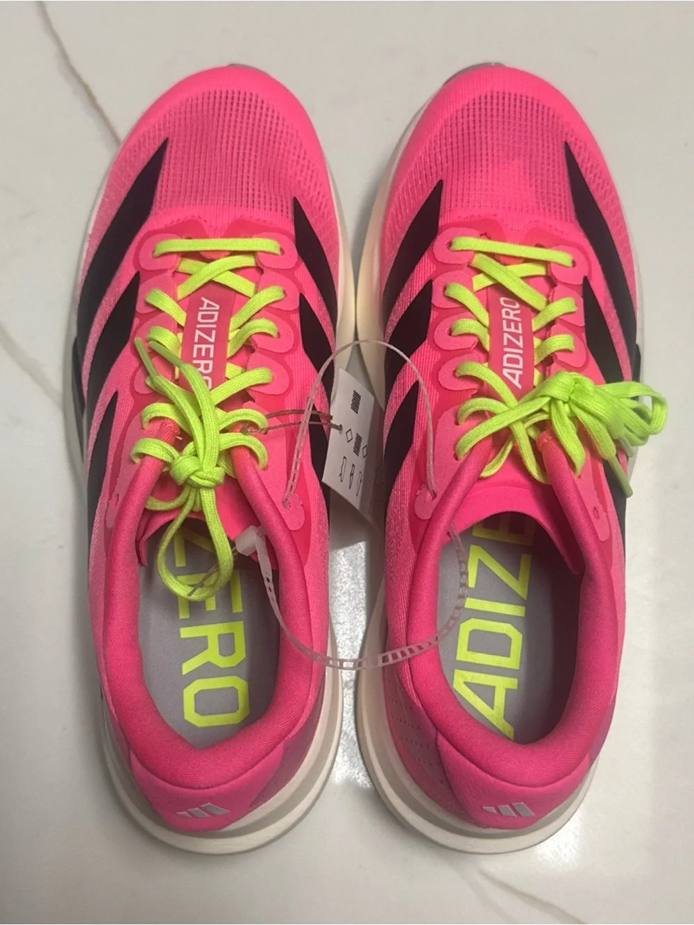 adidas Adizero EVO SL Pink Womens Size 11 Running Shoes Athletic JS4455 NEW